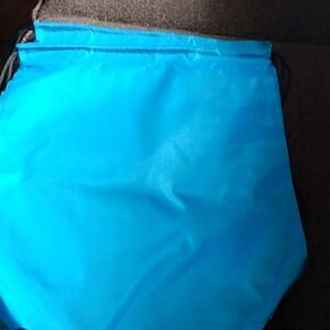 Light blue drawstring bags  